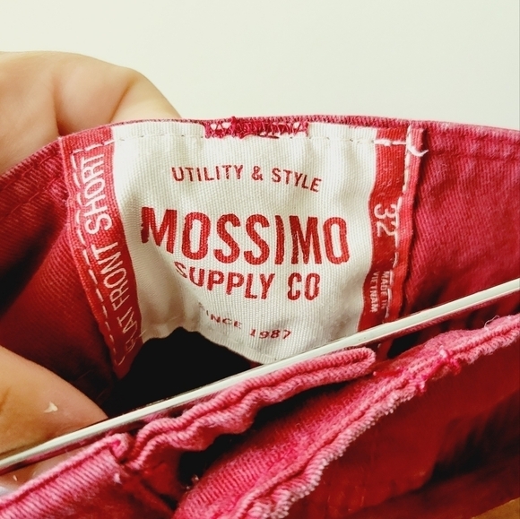 Mossimo Men's casual shorts burgundy color‎ size 32 - Picture 4 of 5